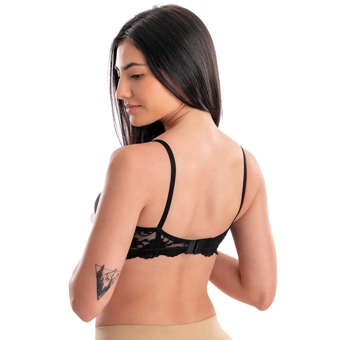 Shop Aavow Black Lacy Non-Wired 3/4th Coverage T-Shirt Bra – AAVOW