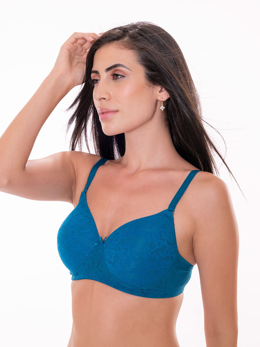 Shop Aavow Black Lacy Non-Wired 3/4th Coverage T-Shirt Bra – AAVOW